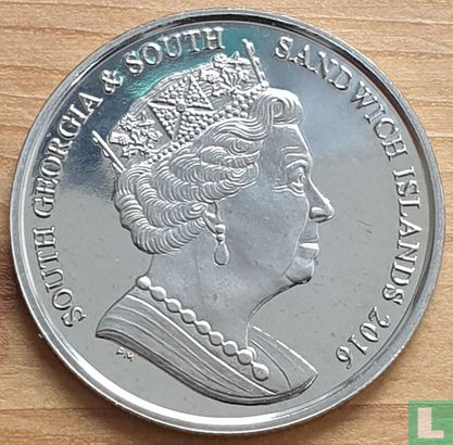 Südgeorgien und die Südlichen Sandwichinseln 2 Pound 2016 "90th Birthday of Queen Elizabeth II" - Bild 1