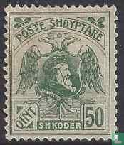 Skanderbeg avec aigle à deux têtes