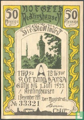 Recklinghausen, Stadt - 50 Pfennig (3) 1921 - Image 1