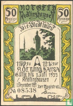 Recklinghausen, Stadt - 50 Pfennig (4) 1921 - Image 1