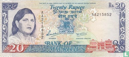 Mauritius 20 Rupees - Afbeelding 1