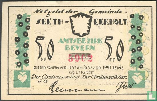 Seeth-Eckholt, Gemeinde - 50 Pfennig (1) ND (1921) - Image 1