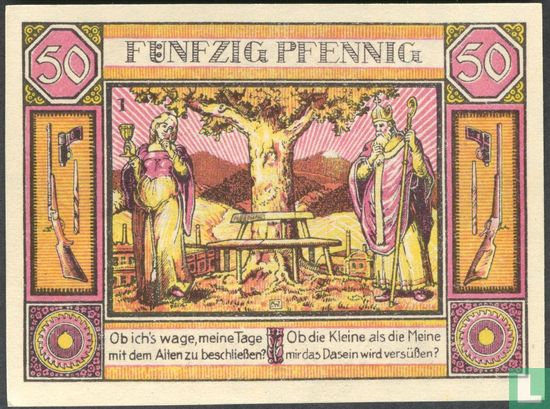 Zella - Mehlis 50 Pfennig  - Afbeelding 2