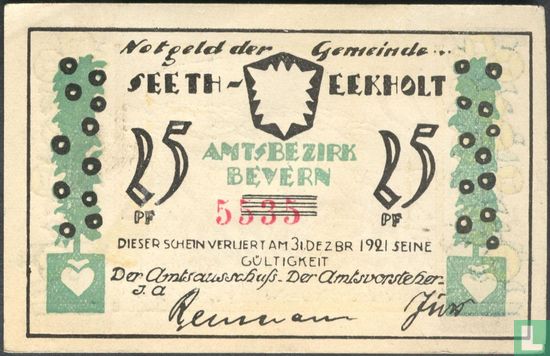 Seeth-Eckholt,Gemeinde - 25 Pfennig (2) ND (1921)    - Afbeelding 1