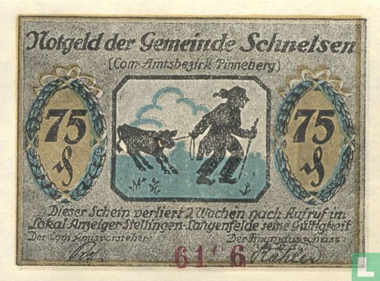 Schnelsen, Stadt - 75 Pfennig (2) ND (1921)   - Afbeelding 1