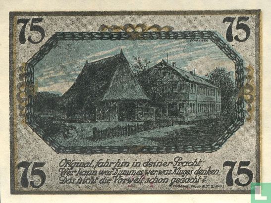 Schnelsen, Stadt - 75 Pfennig (2) ND (1921)   - Afbeelding 2