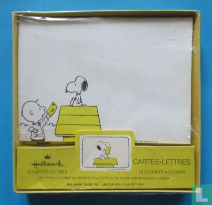 Snoopy schrijfkaarten en afsluitzegels - Afbeelding 1