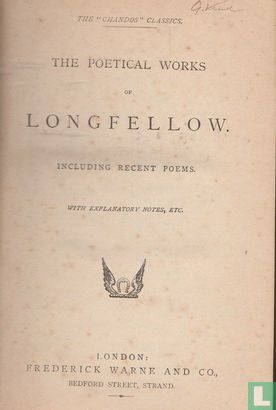 The Poetical works of Longfellow - Afbeelding 3