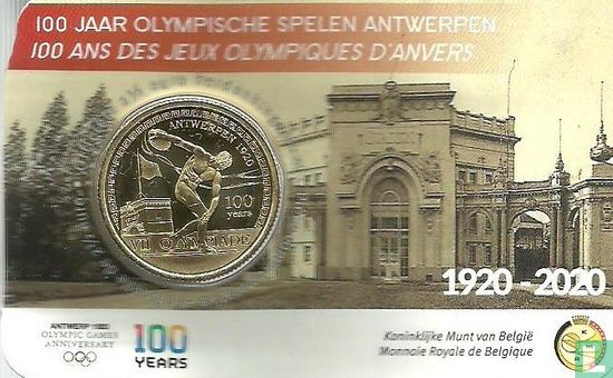 België 2½ euro 2020 (coincard - kleurloos) "100 years Olympic Games in Antwerp" - Afbeelding 1