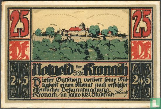 Kronach, Ville - 25 Pfennig (2) 1921 - Image 1