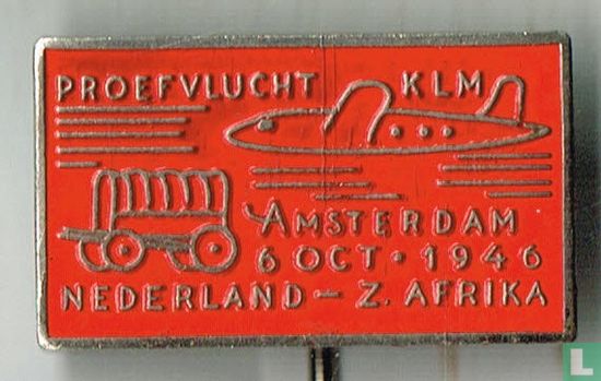 Proefvlucht KLM Amsterdam 6 oct. 1946 Nederland - Z. Afrika [red]
