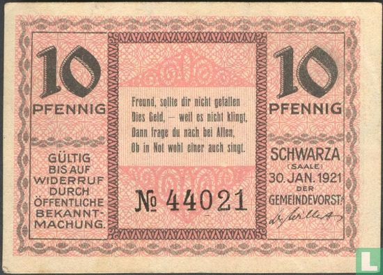 Schwarza 10 Pfennig - Bild 1