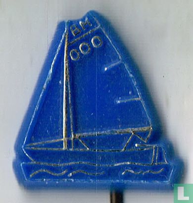 Sailboat BM 000 [silver on blue] 