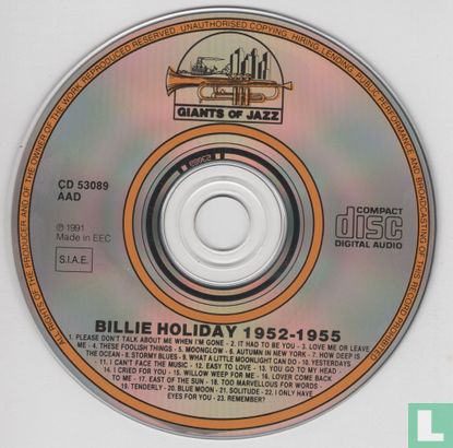 Billie Holiday 1952-1955 - Afbeelding 3