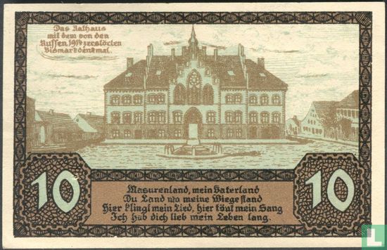 Johannisburg 10 Pfennig    - Afbeelding 2