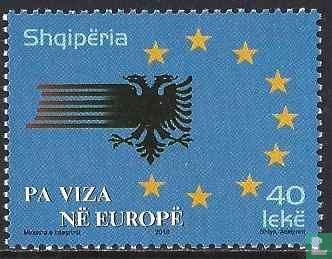 Visavrij reizen voor Albanezen in EU