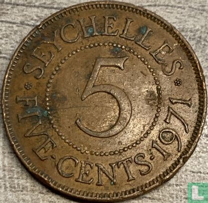 Seychelles 5 cents 1971 - Image 1