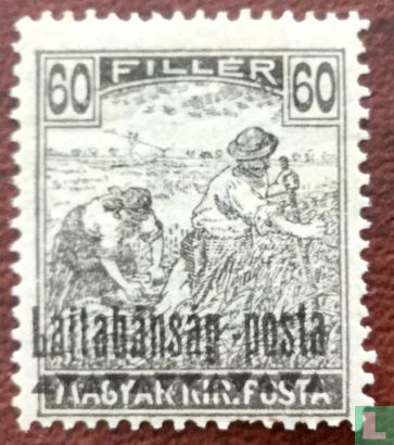 Wheat harvest with overprint