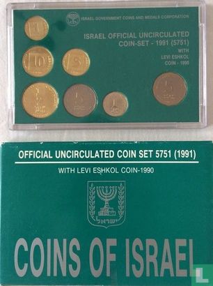 Israel mint set 1991 (JE5751) "Levi Eshkol" - Image 1