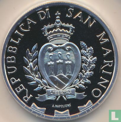 San Marino 5 euro 2020 (PROOF) "Athletics Championships of the small states of Europe" - Afbeelding 2