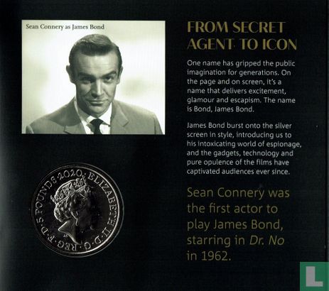 United Kingdom 5 pounds 2020 (folder) "James Bond 007" - Image 2