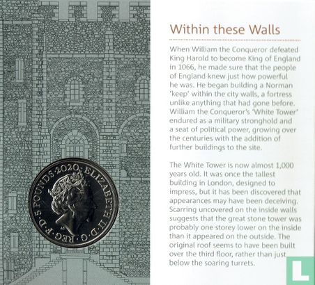 Vereinigtes Königreich 5 Pound 2020 (Folder) "The White Tower" - Bild 2