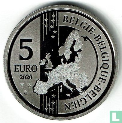 Belgique 5 euro 2020 (coloré) "75 years Luke and Lucy" - Image 2