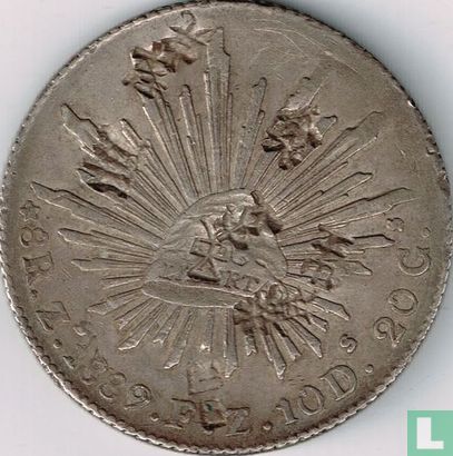 Mexico 8 real 1889 (Zs FZ - met Chinese merken) - Afbeelding 1