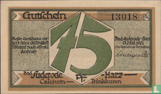 Suderode, Gemeinde - 75 Pfennig (2) 1921 - Image 1