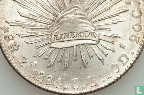 Mexico 8 real 1884 (Zs JS) - Afbeelding 3