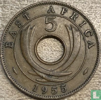 Oost-Afrika 5 cents 1955 (zonder muntteken) - Afbeelding 1