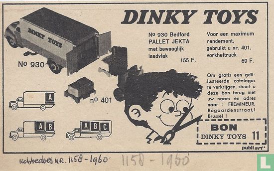 Dinky Toys No 930 Bedford Pallet Jekta met beweeglijk laadvlak