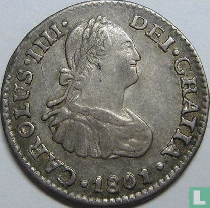 Mexique ½ real 1801 (FM) - Image 1