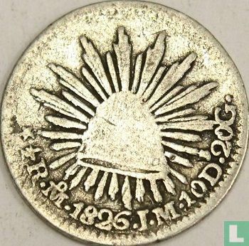 Mexique ½ real 1826 (Mo JM) - Image 1