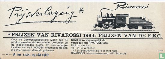 Prijsverlaging* *Prijzen van Rivarossi 1964: prijzen van de E.E.G.