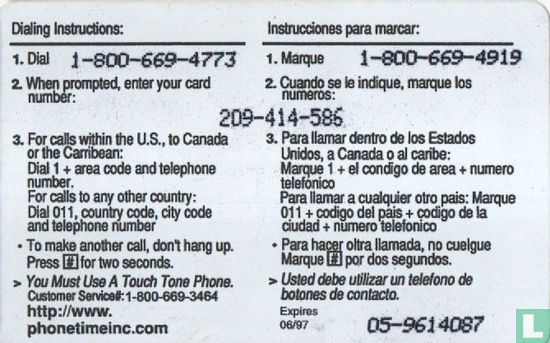 PT1 phone card - Afbeelding 2