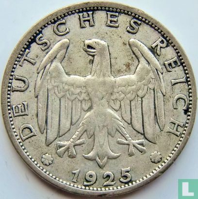 Empire allemand 1 reichsmark 1925 (E) - Image 1