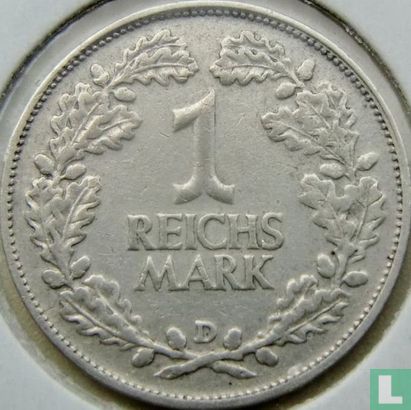 Empire allemand 1 reichsmark 1925 (D) - Image 2