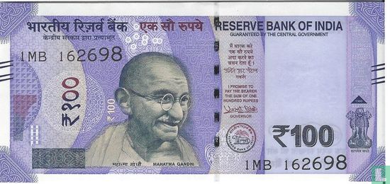 India 100 Rupees 2018 - Afbeelding 1