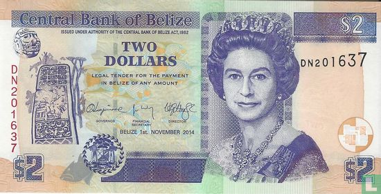 Belize 2 Dollars 2014 - Afbeelding 1