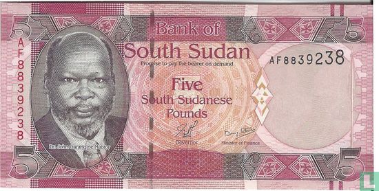 South Sudan 5 Pounds 2011 - Image 1
