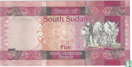 South Sudan 5 Pounds 2011 - Image 2