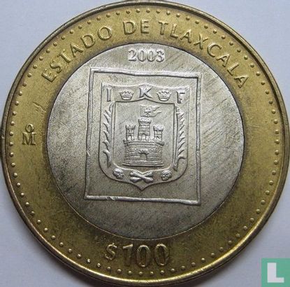 Mexico 100 pesos 2003 "180th anniversary of Federation - Tlaxcala" - Image 1