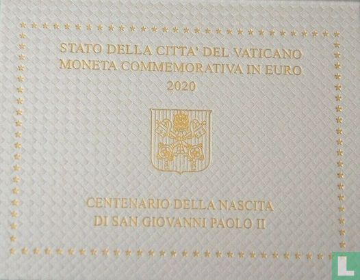 Vaticaan 2 euro 2020 (folder) "100th anniversary Birth of pope John Paul II" - Afbeelding 1