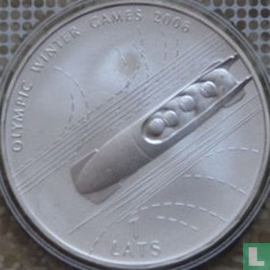 Latvia 1 lats 2005 (PROOF) "2006 Winter Olympics in Turin" - Image 2