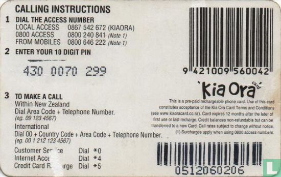Kia Ora Card - Green Scenic Palmerston North - Afbeelding 2