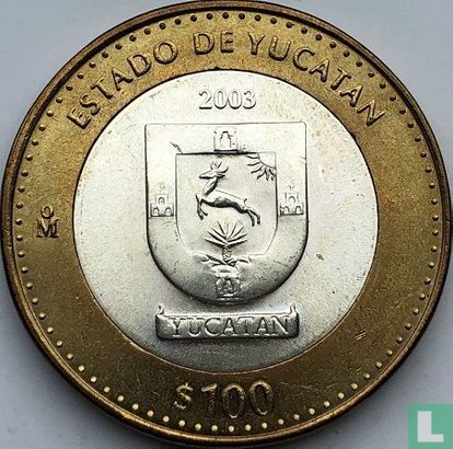 Mexico 100 pesos 2003 "180th anniversary of Federation - Yucatán" - Image 1