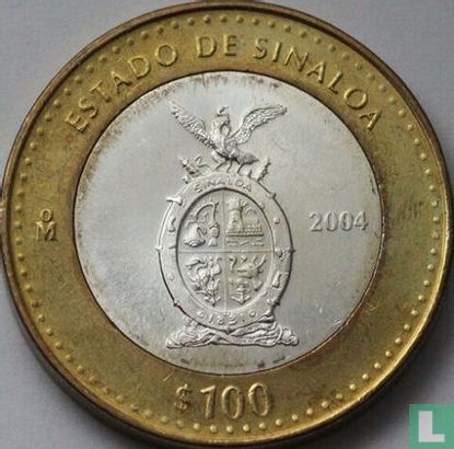 Mexico 100 pesos 2004 "180th anniversary of Federation - Sinaloa" - Afbeelding 1