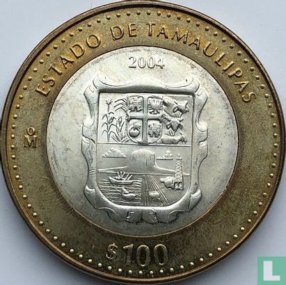 Mexico 100 pesos 2004 "180th anniversary of Federation - Tamaulipas" - Image 1