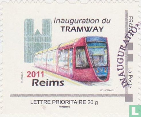 Opening tram in Reims